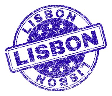 Dokulu Lizbon damga mühür çizik