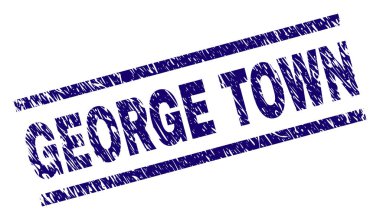 Dokulu George Town damga mühür çizik