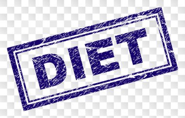 Grunge diyet dikdörtgen damgası