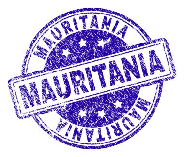 Grunge Moritanya damga mühür dokulu