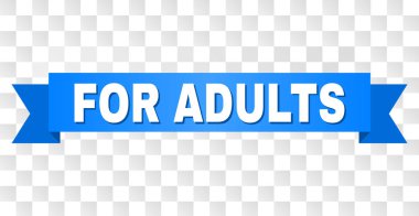 Mavi kurdele ile yetişkin resim yazısı için