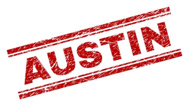 Dokulu Austin damga mühür çizik