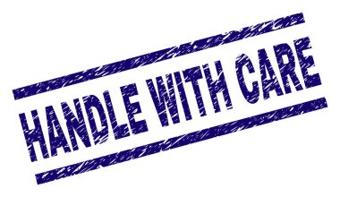 Bakım damga mühür ile çizilmiş dokulu ele