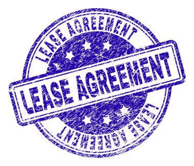 Grunge kira sözleşmesi damga mühür dokulu