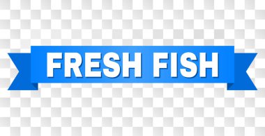 Mavi kurdele ile taze balık metin