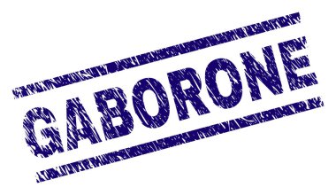 Dokulu Gaborone damga mühür çizik