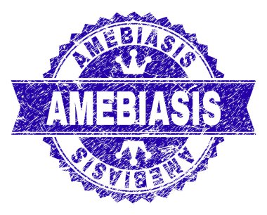 Grunge amebiazis damga mühür kurdele ile dokulu