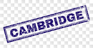 Grunge Cambridge dikdörtgen damgası