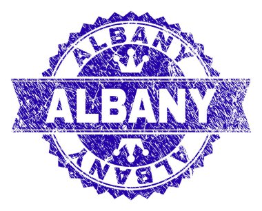 Dokulu Albany damga mühür kurdele ile çizik