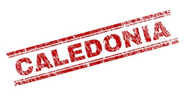 Grunge Caledonia damga mühür dokulu