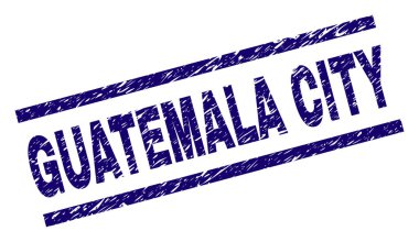 Dokulu Guatemala City damga mühür çizik