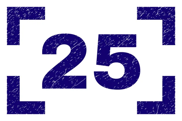 Grunge texturizado 25 sello sellado entre las esquinas — Vector de stock