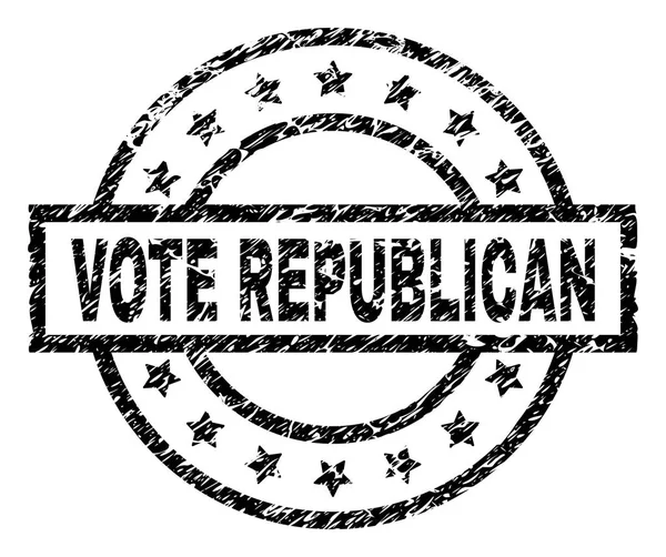 Grunge Texturé VOTE REPUBLIQUE Timbre sceau — Image vectorielle