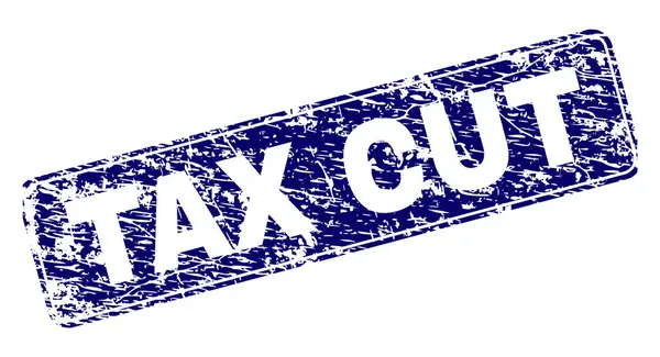 划痕的减税框架圆角长方形邮票 — 图库矢量图片