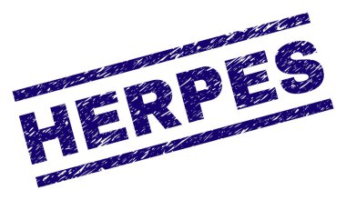Çizik dokulu Herpes damga mühür