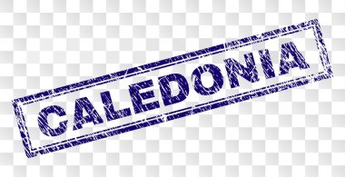 Grunge Caledonia dikdörtgen damgası