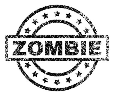 Dokulu zombi damga mühür çizik