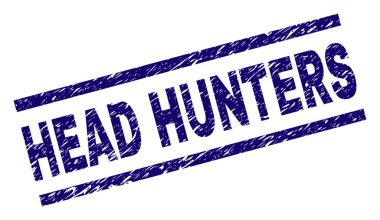 Çizik dokulu Head Hunters mühür damgası