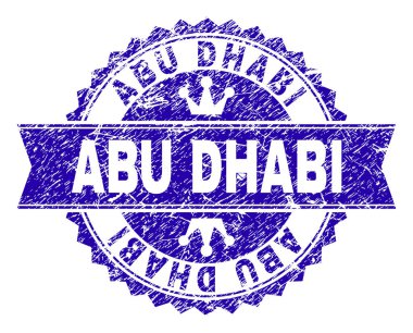 Dokulu Abu Dhabi damga mühür kurdele ile çizik