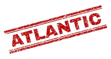 Grunge Atlantik damga mühür dokulu