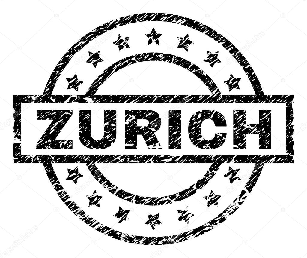 Grunge Textured ZURICH Stamp Seal