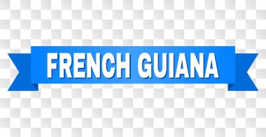 Fransız Guyanası metin ile mavi şerit