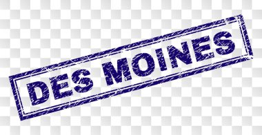 Grunge DES MOINES Rectangle Stamp