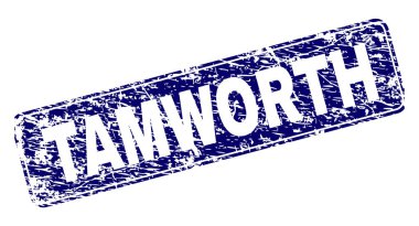 Yuvarlatılmış dikdörtgen damga çizilmiş Tamworth çerçeveli