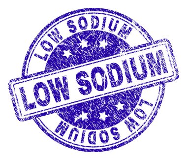 Düşük sodyum damga mühür grunge dokulu