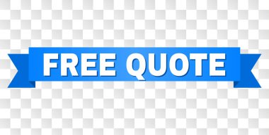 Ücretsiz fiyat teklifi metin ile mavi şerit