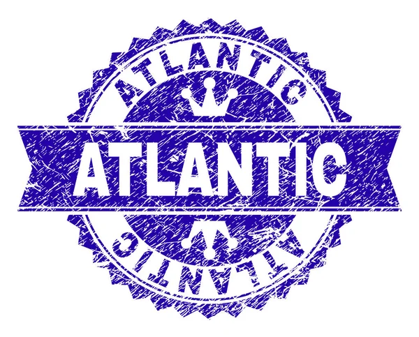 Grunge Atlantik damga mühür kurdele ile dokulu