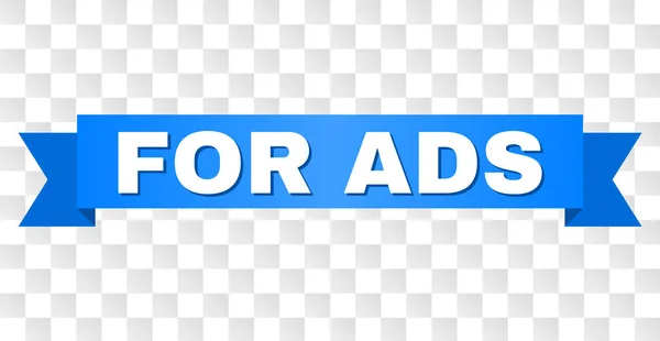 Ruban bleu avec titre FOR ADS — Image vectorielle