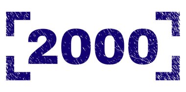 Dokulu 2000 damga mühür köşeleri içinde çizik