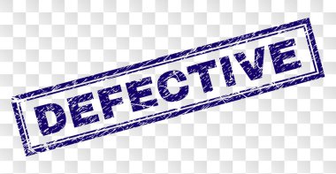 Çizik arızalı dikdörtgen damgası