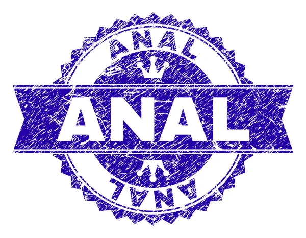 ตราประทับของ ANAL ด้วยริบบิ้น — ภาพเวกเตอร์สต็อก