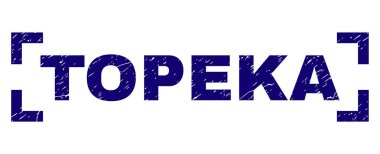 Grunge Topeka damga mühür köşeleri içinde dokulu