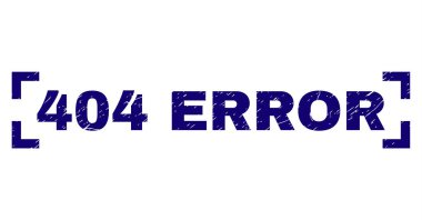 Dokulu 404 hatası damga mühür köşeleri içinde çizik