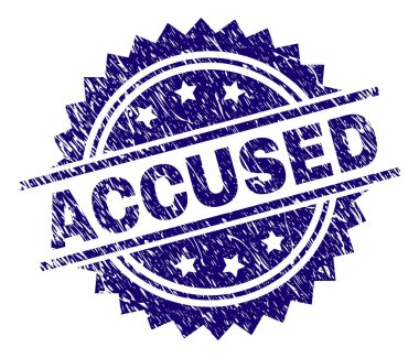 Dokulu suçlanan damga mühür çizik