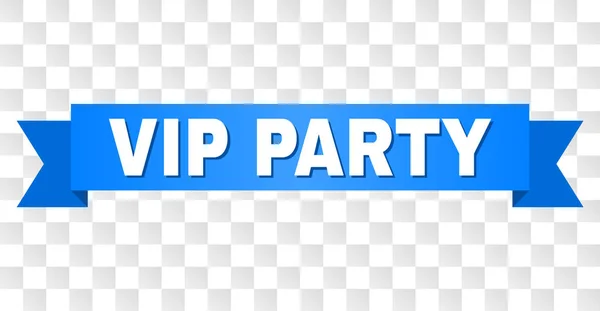 Ruban bleu avec VIP PARTY Titre — Image vectorielle