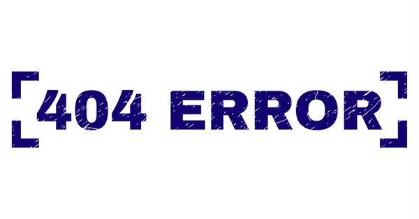 Sello de sello ERROR texturizado 404 dentro de las esquinas — Vector de stock