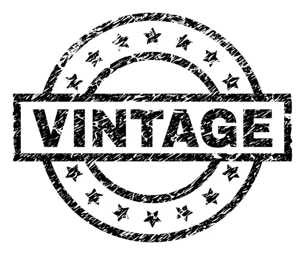 Zerkratzte texturierte Vintage-Briefmarke — Stockvektor
