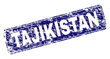 Yuvarlatılmış dikdörtgen damga grunge Tacikistan çerçeveli