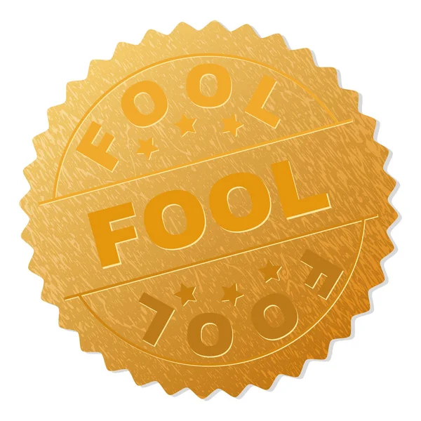 Golden Fool Badge stämpel — Stock vektor