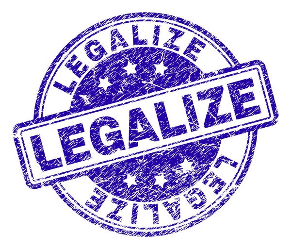 Karcos texturált legalizálja a pecsét pecsét — Stock Vector