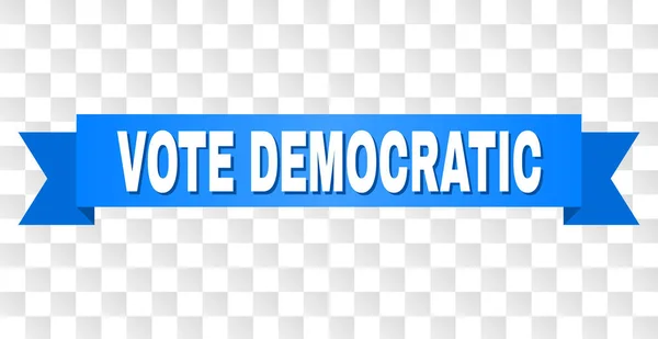 Mavi bant ile oy demokratik resim yazısı — Stok Vektör