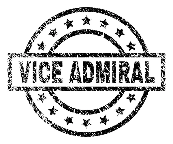 Грандж текстурований VICE ADMIRAL Штамп Seal — стоковий вектор
