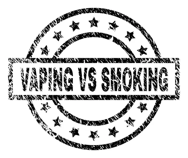 Damga mühür sigara dokulu Vaping Vs çizik — Stok Vektör