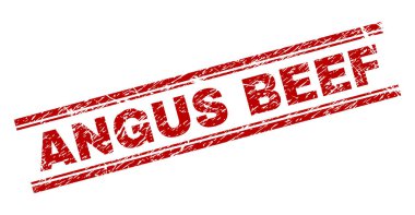 Dokulu Angus Beef damga mühür çizik