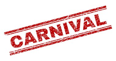 Dokulu karnaval damga mühür çizik