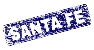 Yuvarlatılmış dikdörtgen damga çizilmiş Santa Fe çerçeveli